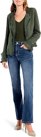 NIC+ZOE Petite Fringe Mix Knit Jacket
