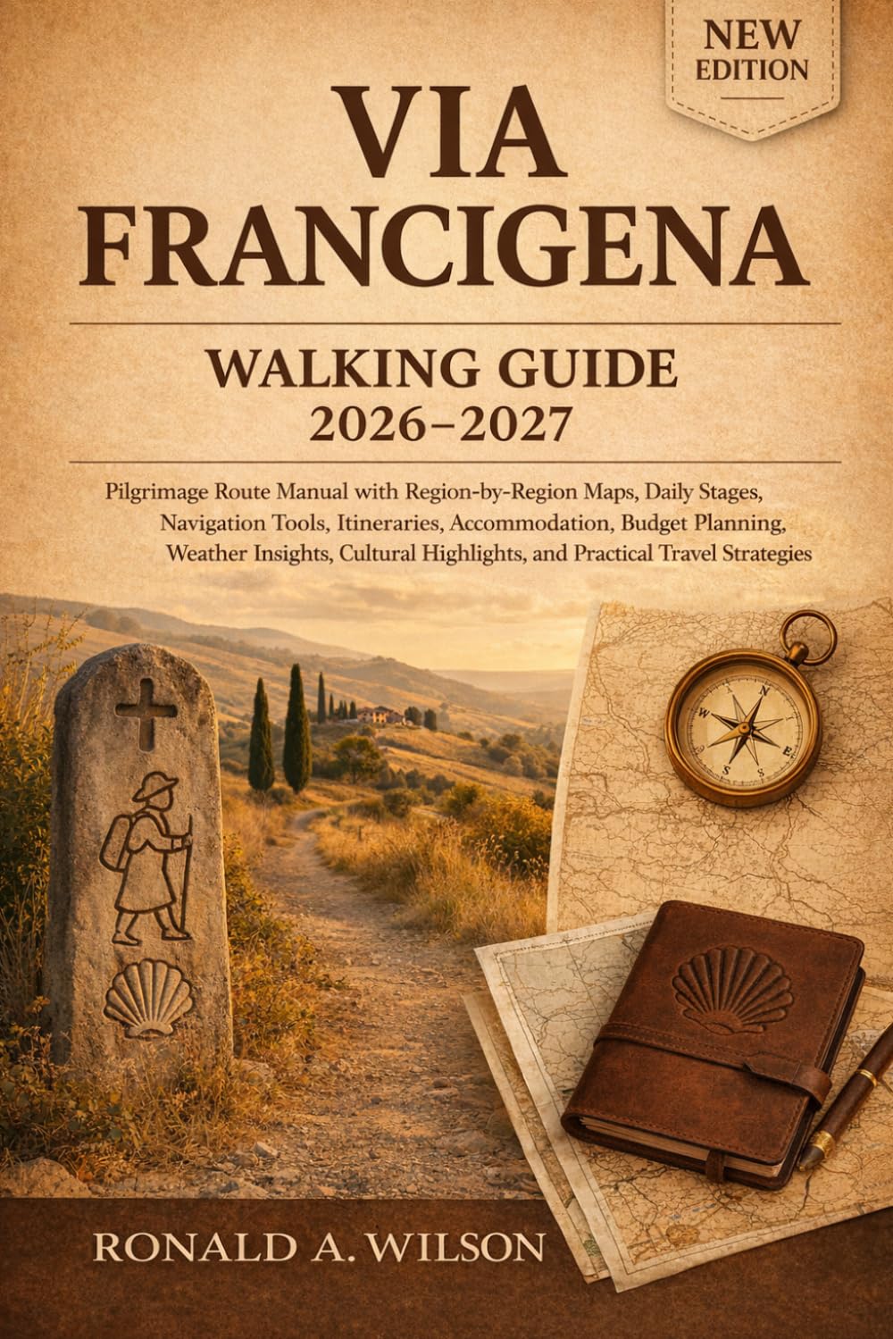 Via Francigena Walking Guide 2026–2027: Pilgrimage Route Manual with Region-by-Region Maps, Daily Stages, Navigation Tools, Itineraries, ... Highlights, and Practical Travel Strategies