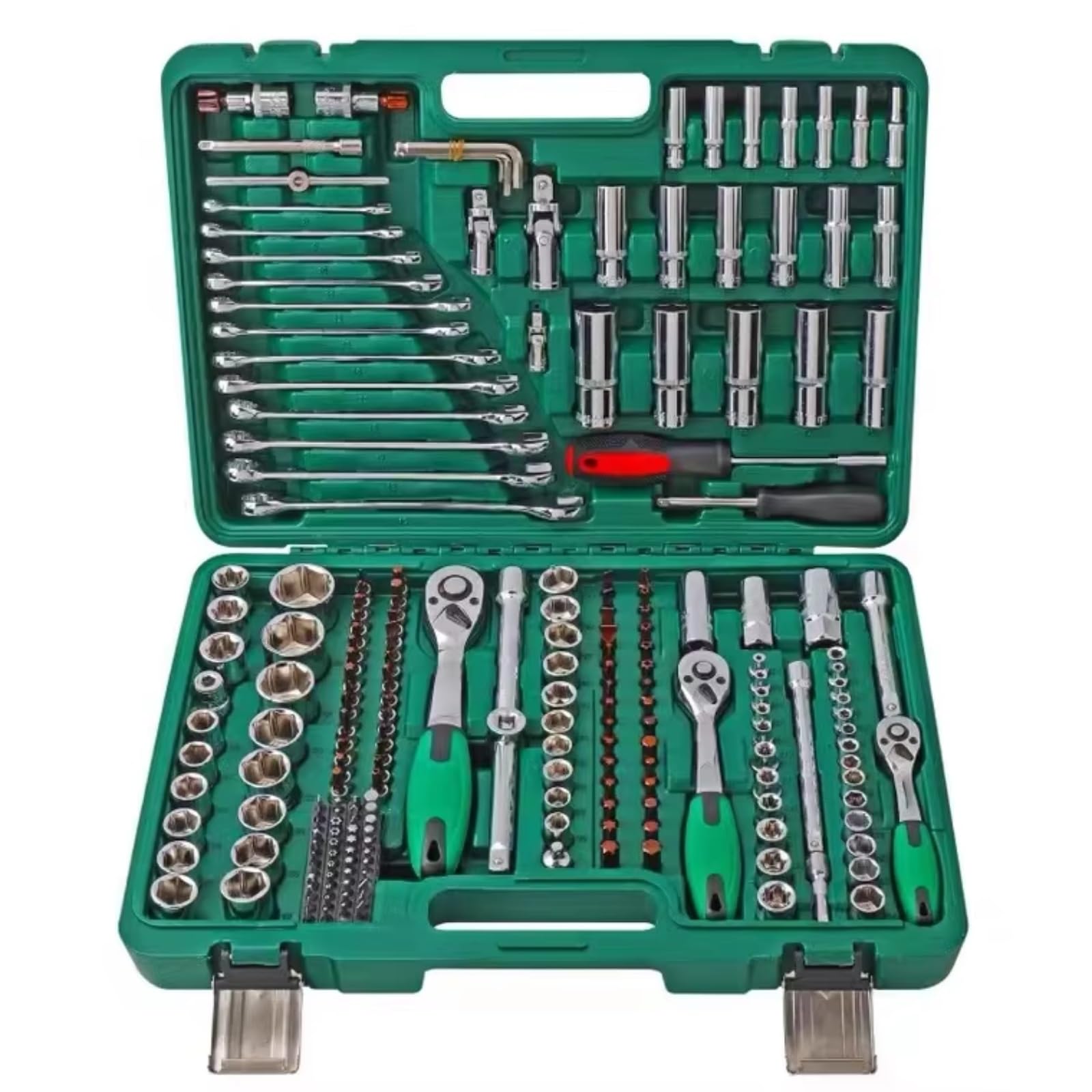 Juego de herramientas de taller Caja Juegos Herramientas Llave Tubo 216 Piezas Para Reparación Automóviles Herramienta Manual Juego Llaves De Trinquete Kit DIY Para El Hogar Y El Coche