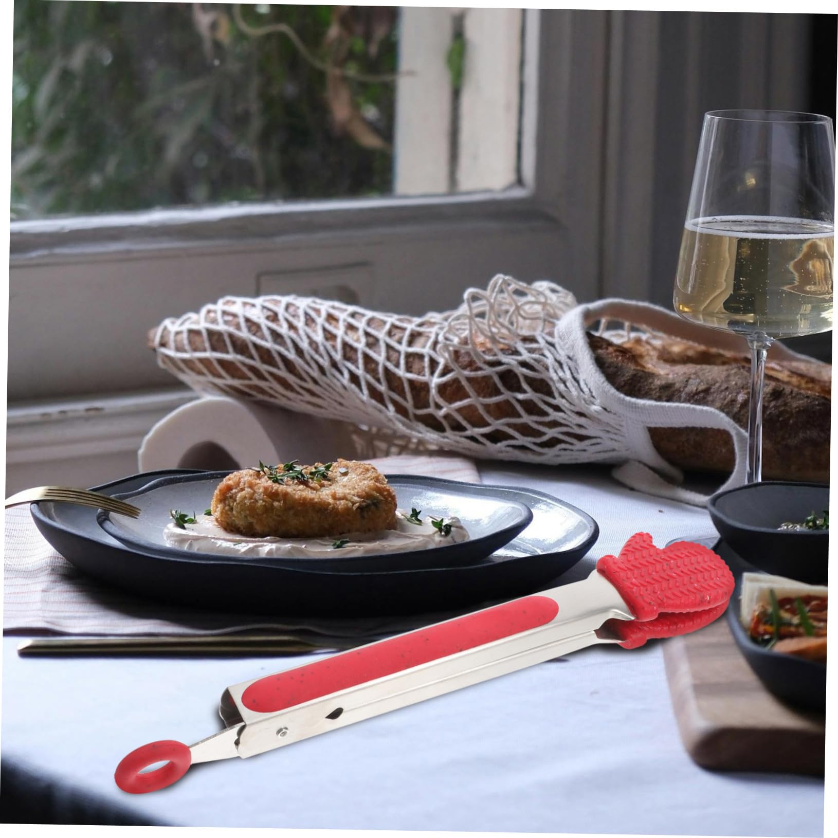 ERINGOGO Pince Alimentaire Inox Forme Noël Clip Cuisson Polyvalent pour Steak et Barbecue Résistant et Pratique