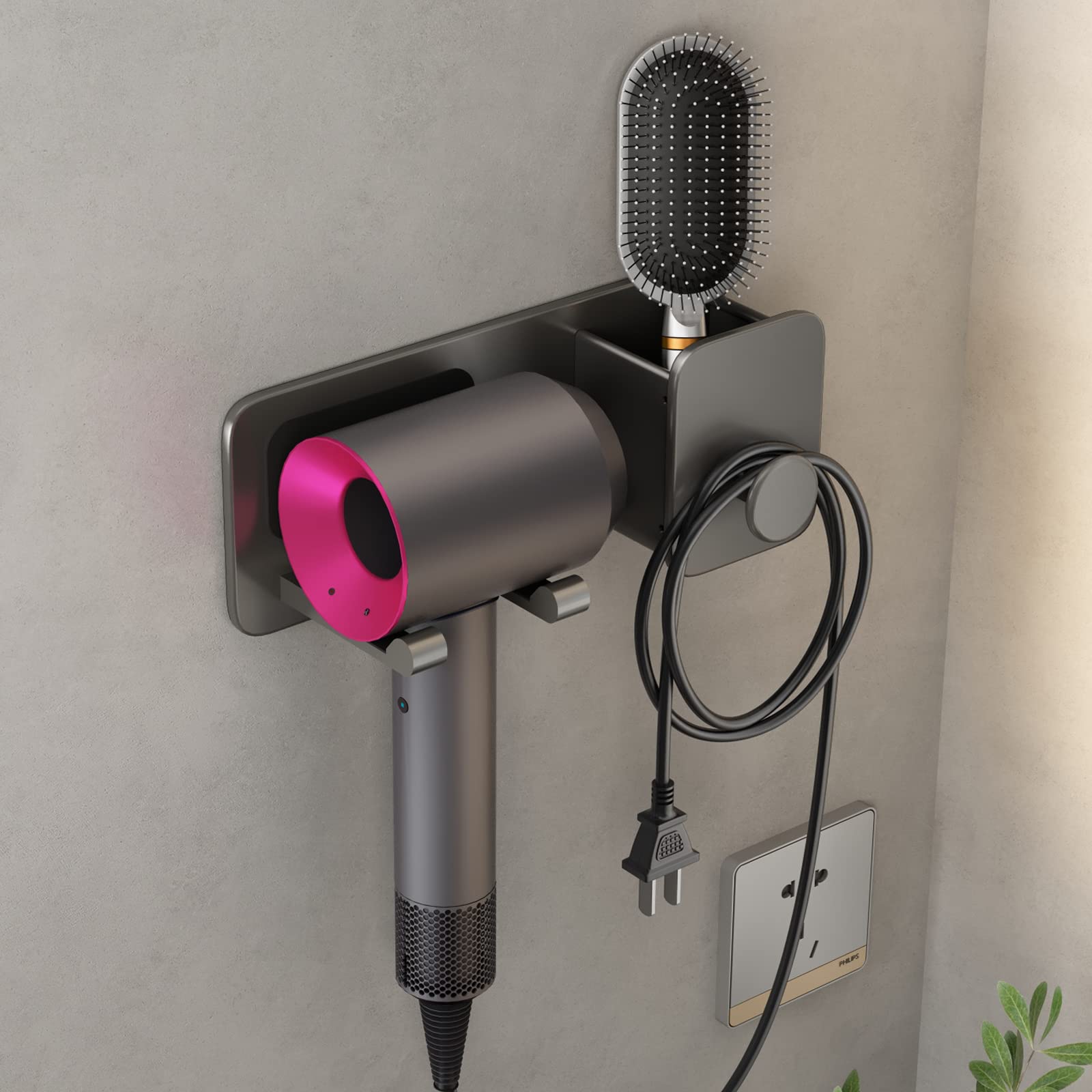 ヘアドライヤーホルダー 壁取り付け 自己粘着ブロードライヤーハンガーフック Amazon.co.jp: XIGOO 粘着ヘアドライヤーホルダー - 壁または壁