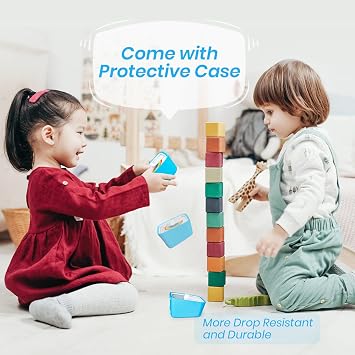 Yunbaoit Rainbow Disk Visual Timer with Protective Case, 60 Minute Countdown Timer for Kids and Adults, Silent Time Management Tool(Blue Rainbow)