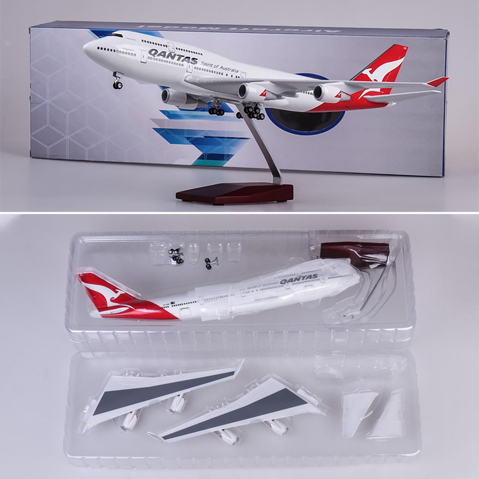 Amazon.co.jp: 18.5インチ 1:160 スケール モデル飛行機 カンタス航空