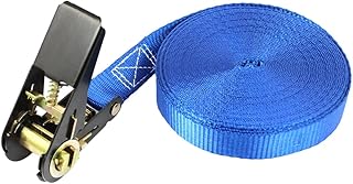 Aexit Travel Cargo Material Handling Binding Band Black Ratchet Tie Down Strap 10M Straps 33ft Blue