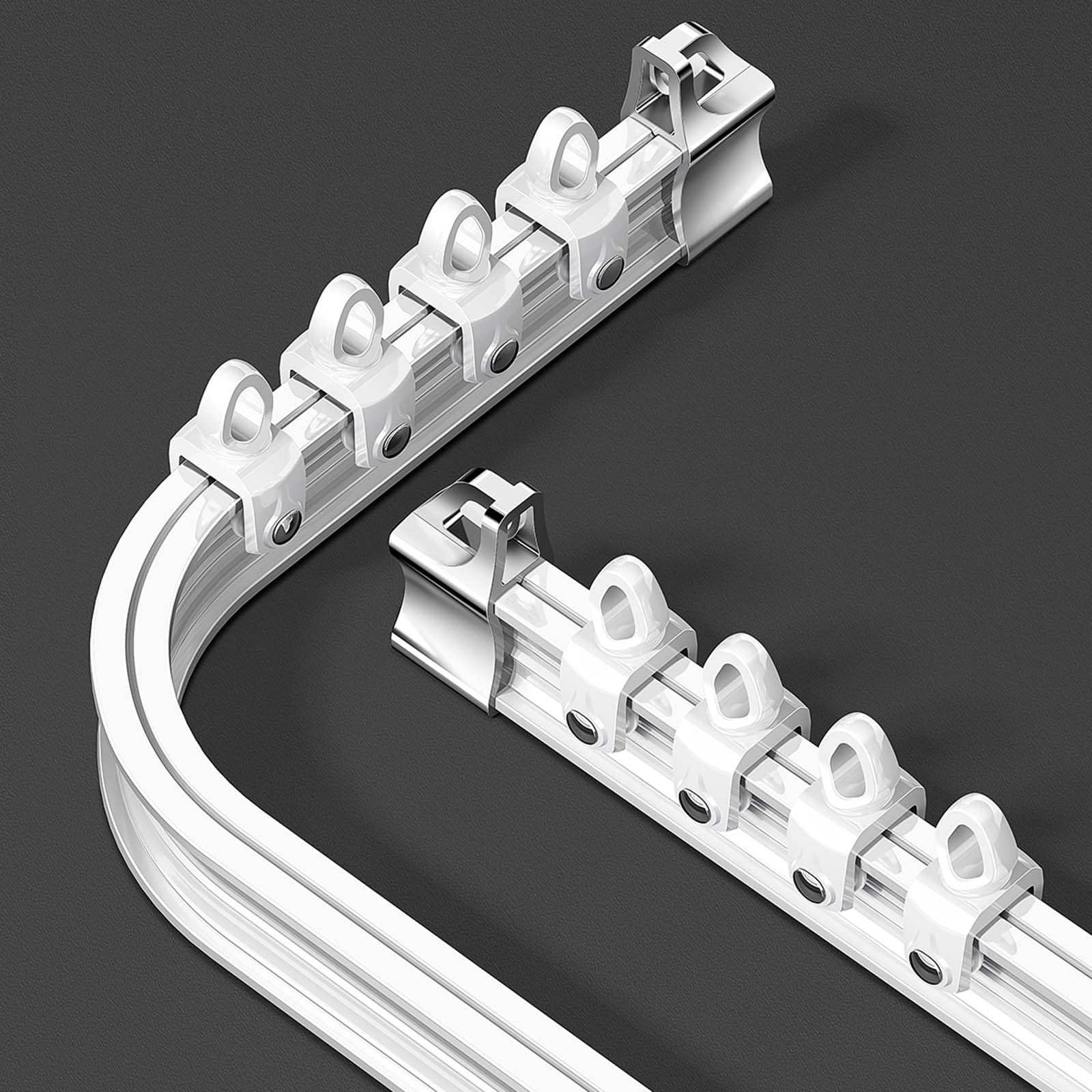 Binario Curvo Per Tende 5M ELICNA - PVC Flessibile Per Soffitto, Con Accessori Complet - Foto 6