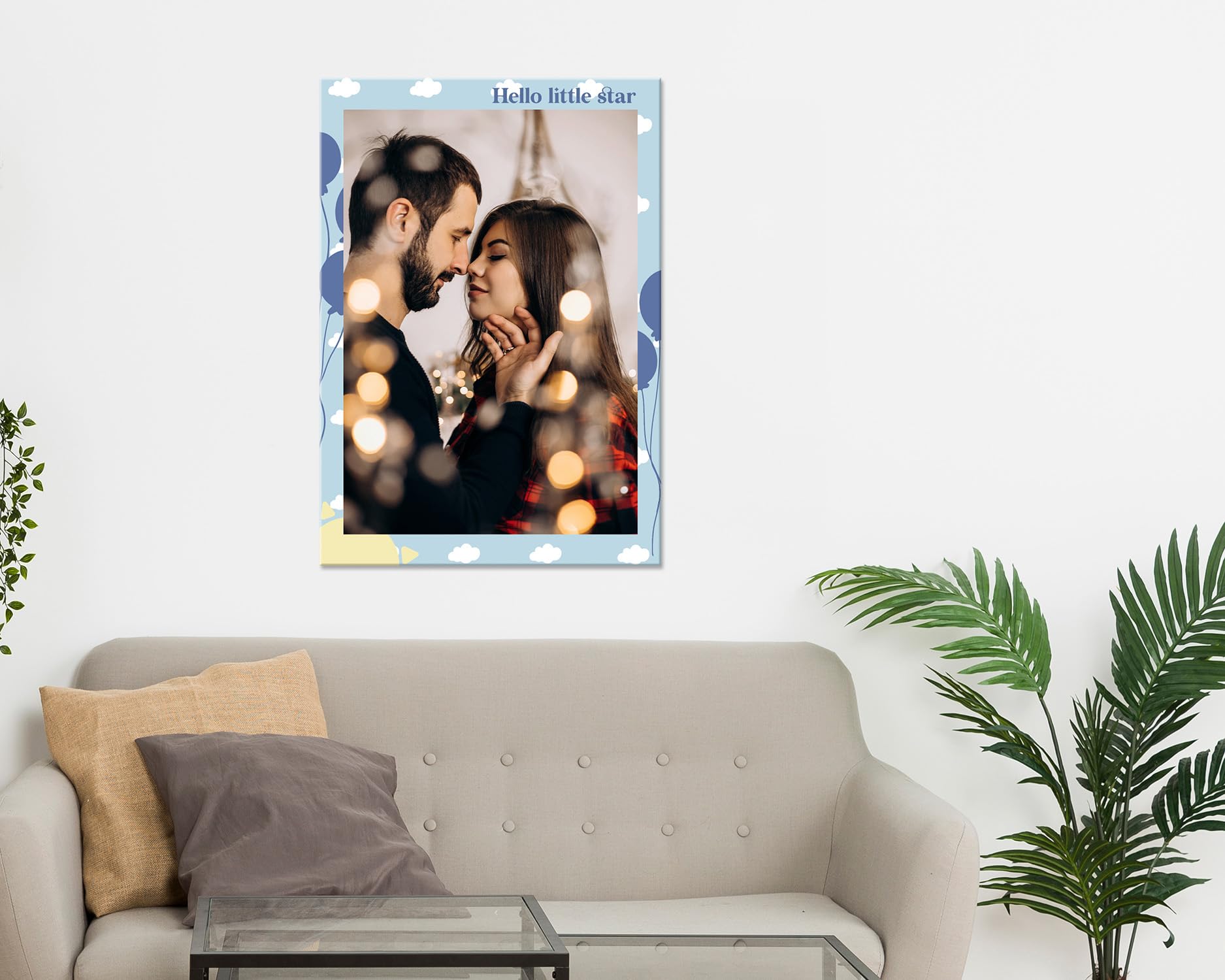 Toile Personnalisée Avec Votre Photo 50x70 Cm - Impression Sur Cadre Bois FSC, Qualité Premium