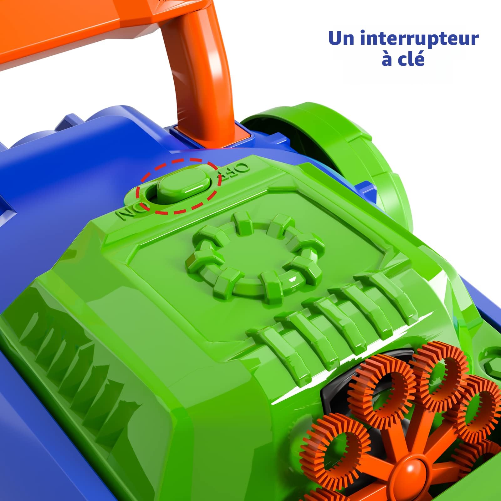 Tondeuse À Bulles Enfant, Machine À Bulles Automatique, Soufflante À Bulle Automatique Alimentée par Pile, Tondeuse À Gazon Jouet pour Activités en Plein Air Enfant, Machine À Bulle pour Les 3 4