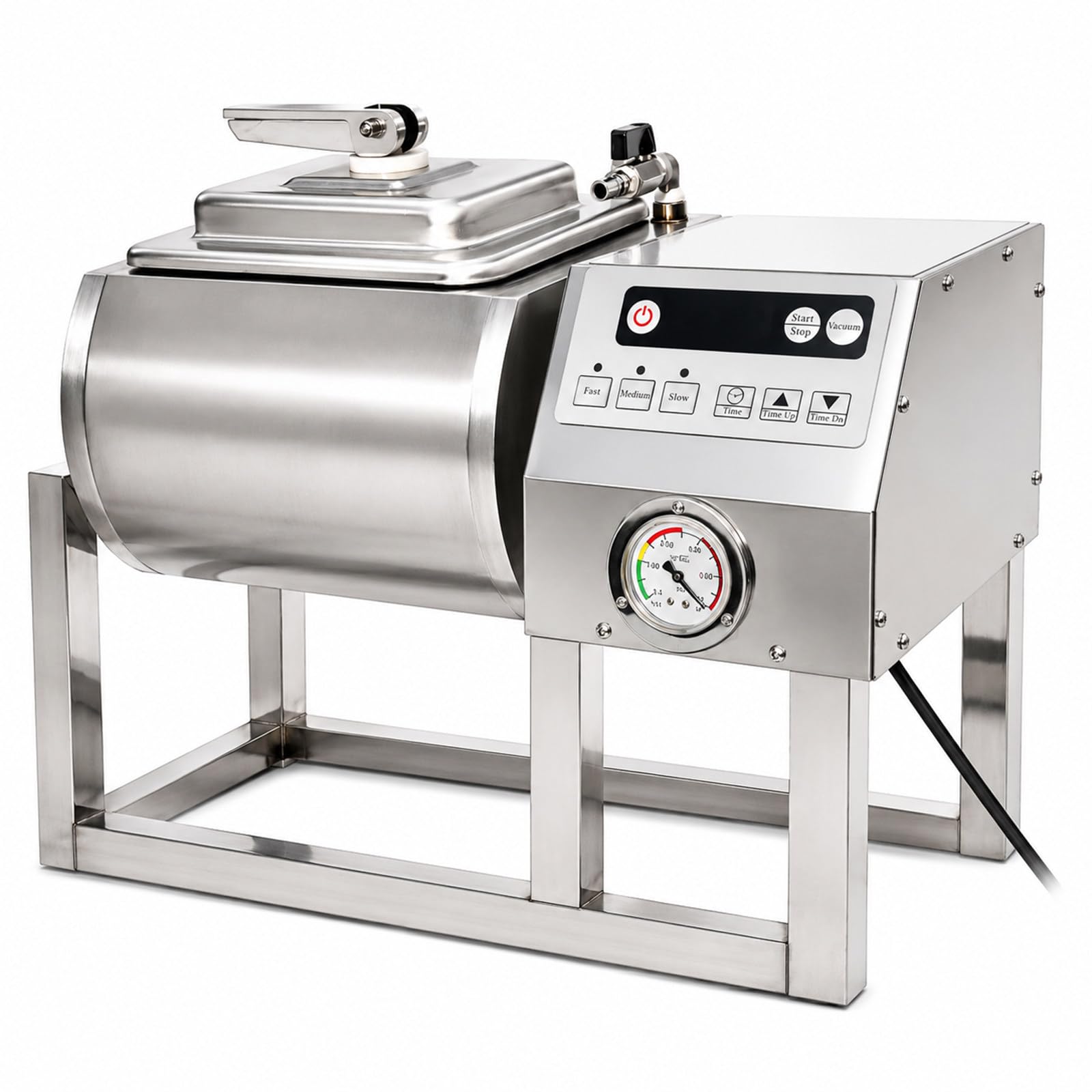 Masownica do mięsa 18 L, próżniowa maszyna do marynowania ze stali nierdzewnej, szczelną pokrywą i timerem do burgerów, kebaba, cateringu i lokalu BBQ