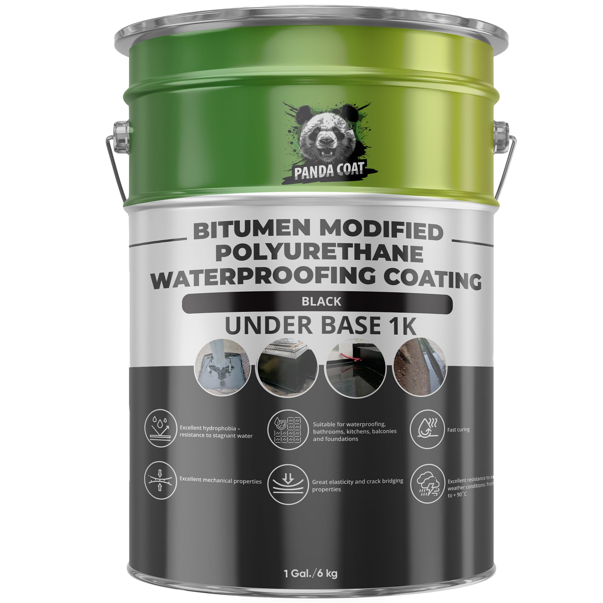Waterproof Sealant for Foundations Basements & Porous Surfaces, Durable & Temperature Resistant, Bitumen Sealing