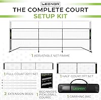 Vista 3 de Red deportiva 6 en 1 – Red de pickleball, red de bádminton, red de tenis, red de voleibol al aire libre para patio trasero – Tamaño reglamentario