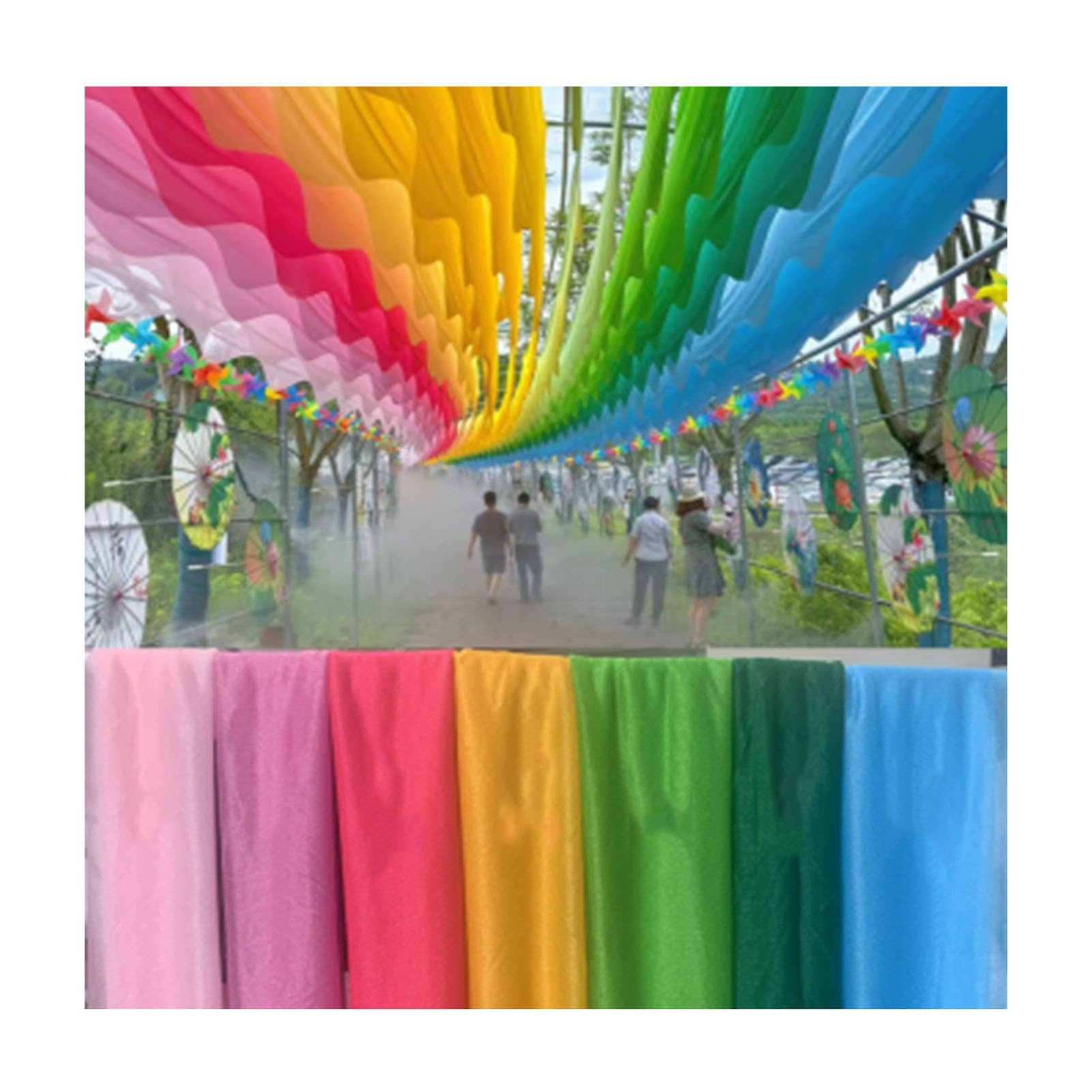 VOLURE Voile Gauze Ceiling Drapes, Voile Ceiling Drapes 500x30-100cm For Wedding Party Decor(Style 4,500x50cm)
