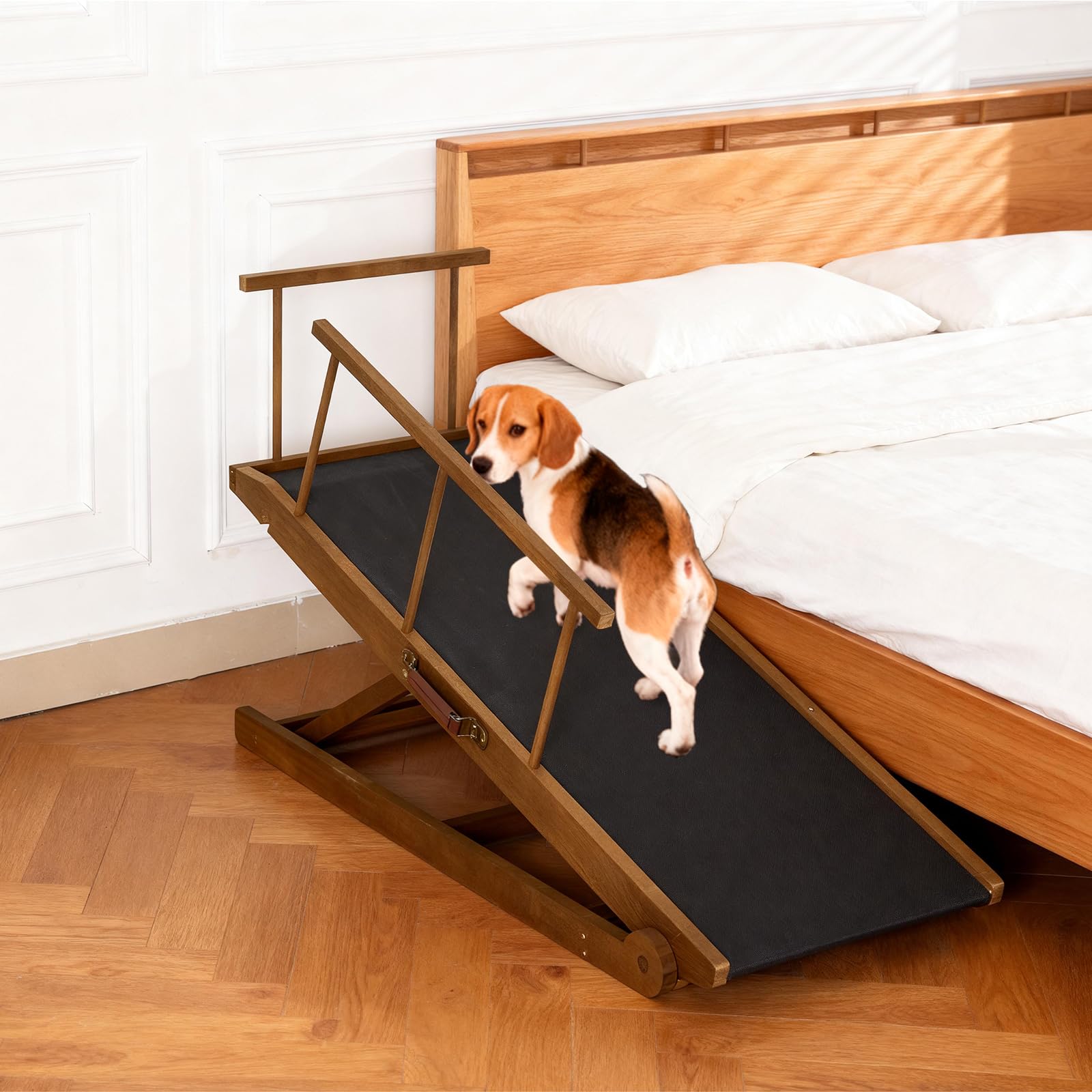 Hunderampe fr Bett und Couch, 5 Stufen verstellbare Haustierrampe fr  kleine bis groe Hunde (Braun, 115): Amazon.de: Haustier