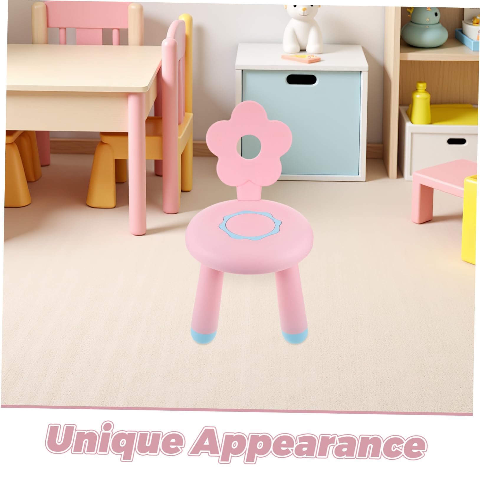 Gadpiparty Sgabello in Plastica per Bambini Versatile per Ingresso e Bagno, Seduta Piccola Rosa