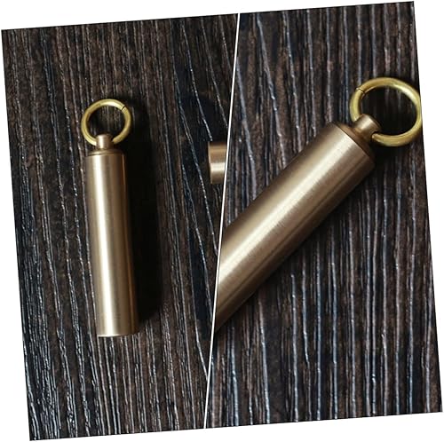 Miniatura 6 de GLEAVI 1 juego de 2 cajas al aire libre impermeable tanque organizador de vitaminas botella llavero tableta portátil medicina portador llavero