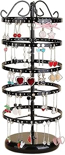 ジュエリーディスプレイスタンド 5 段金属回転イヤリングホルダー調節可能なイヤリングツリーオーガナイザーラックショー用ラック