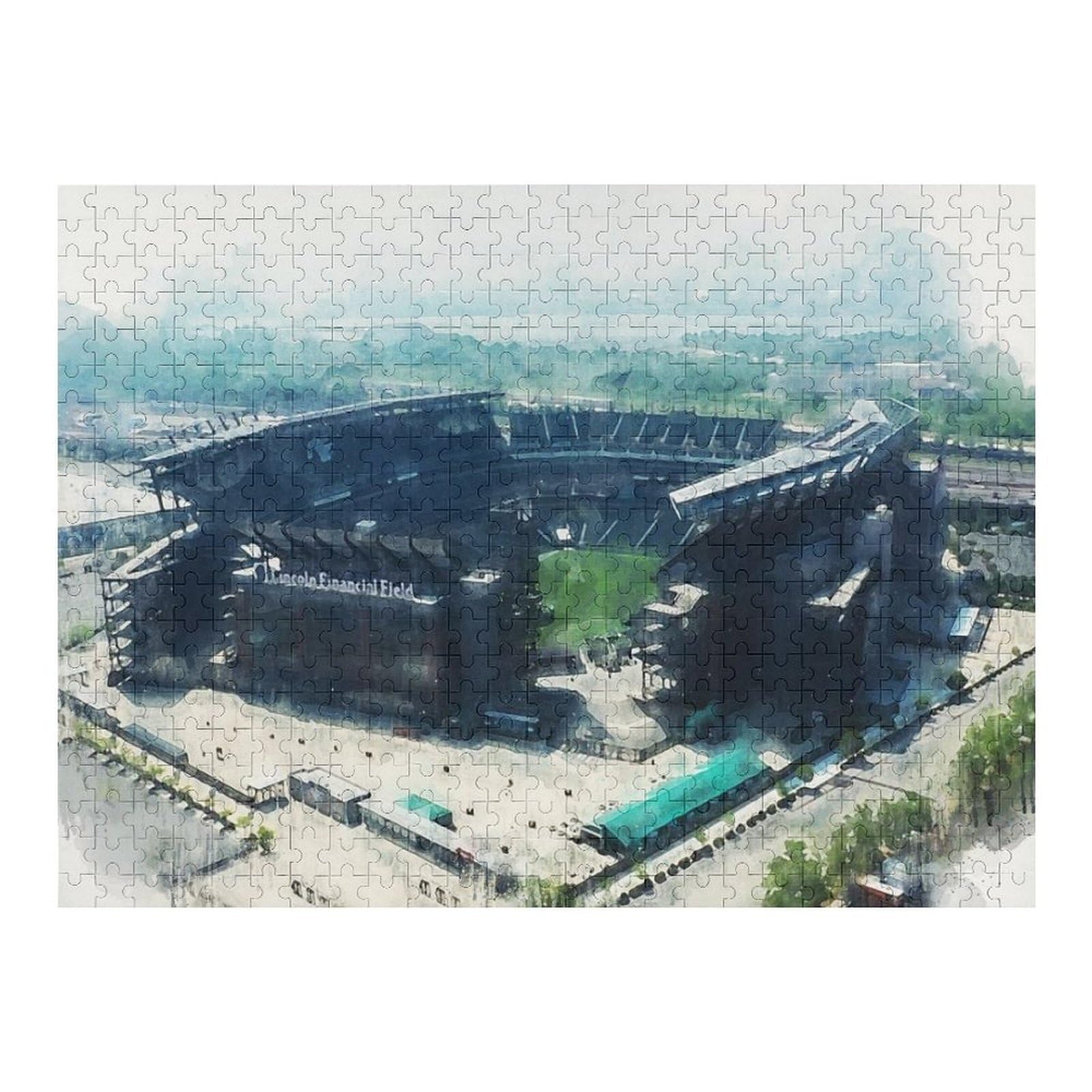 Jigsaw Puzzles 1000pcs(52x38cm) for Adults Lincoln Financial Field Jigsaw Puzzle Brain Teaser Game Hand Speed Race Stress Reduction Gifts 1000pcs(52x38cm) — image 1