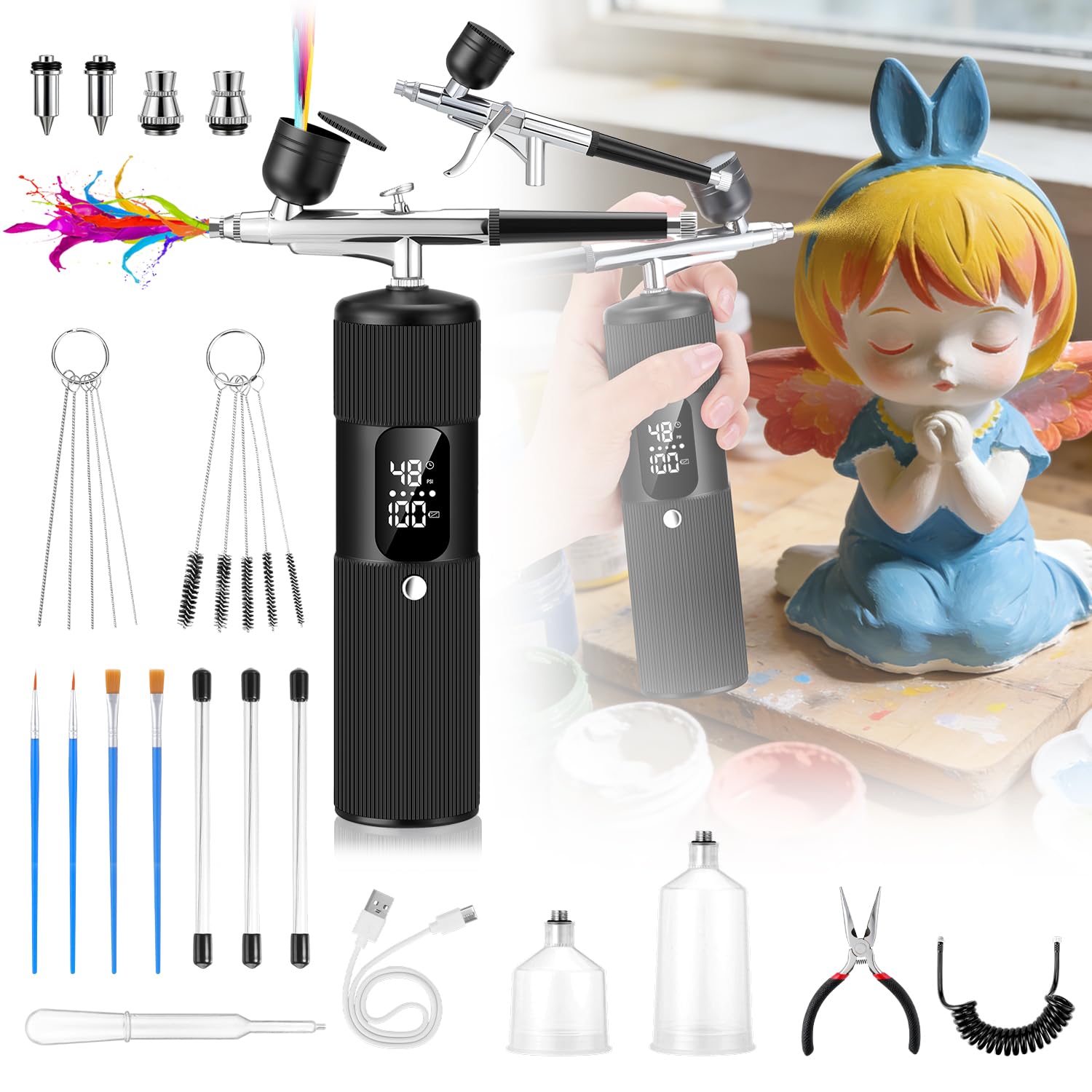ネイル用　コンプレッサー Amazon.co.jp: コンプレッサー付きネイル用エアブラシキット