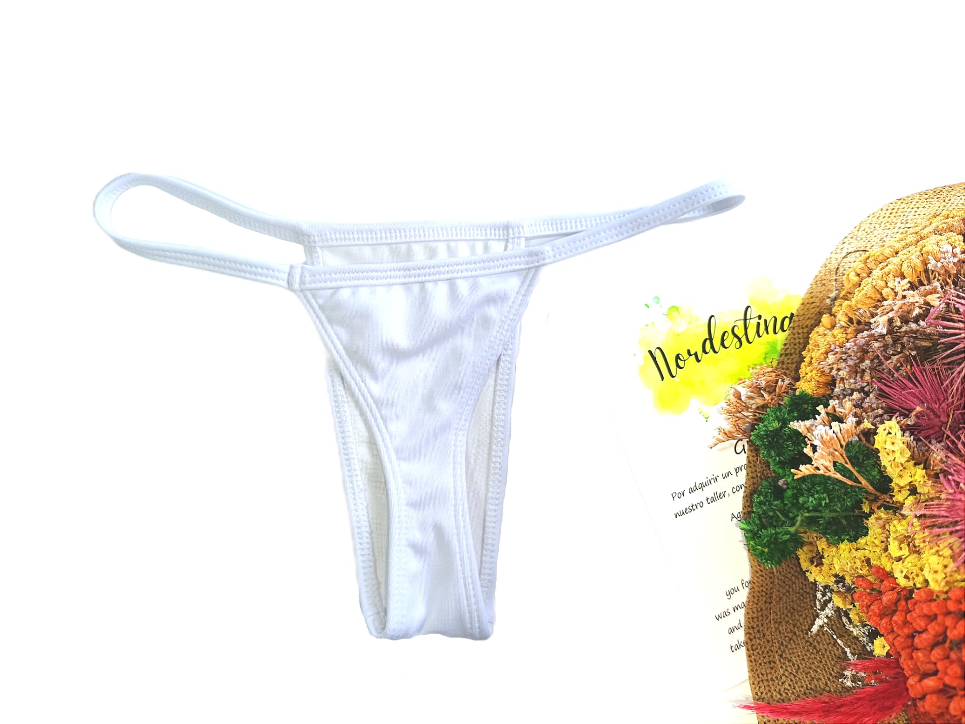 NORDESTINA NORDESTINA - Helena, Bikini Mujer 2024, Tanga, Braga de Bikini, Ropa de Baño Mujer, Braguita de Bikini, Bikini Brasileño. (M, Blanco)