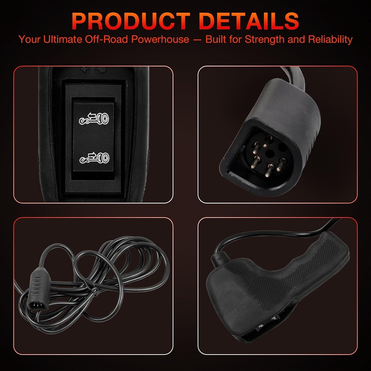83665 Winch Remote Control Fits for Warn M8000 M10000 M12000 VR8000 VR12000 HS9500 XD9000,