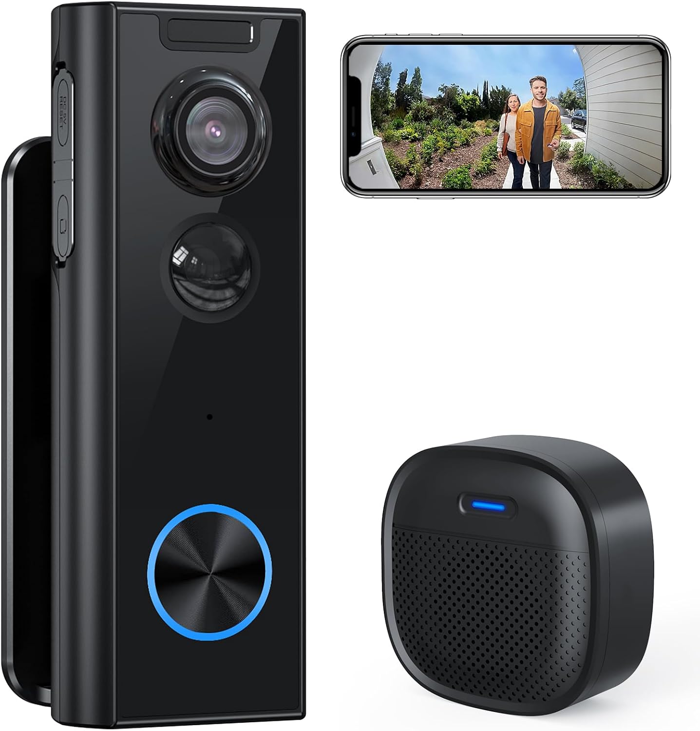XTU Wireless Video Doorbell Camera with Chime, 1080P HD Smart Video