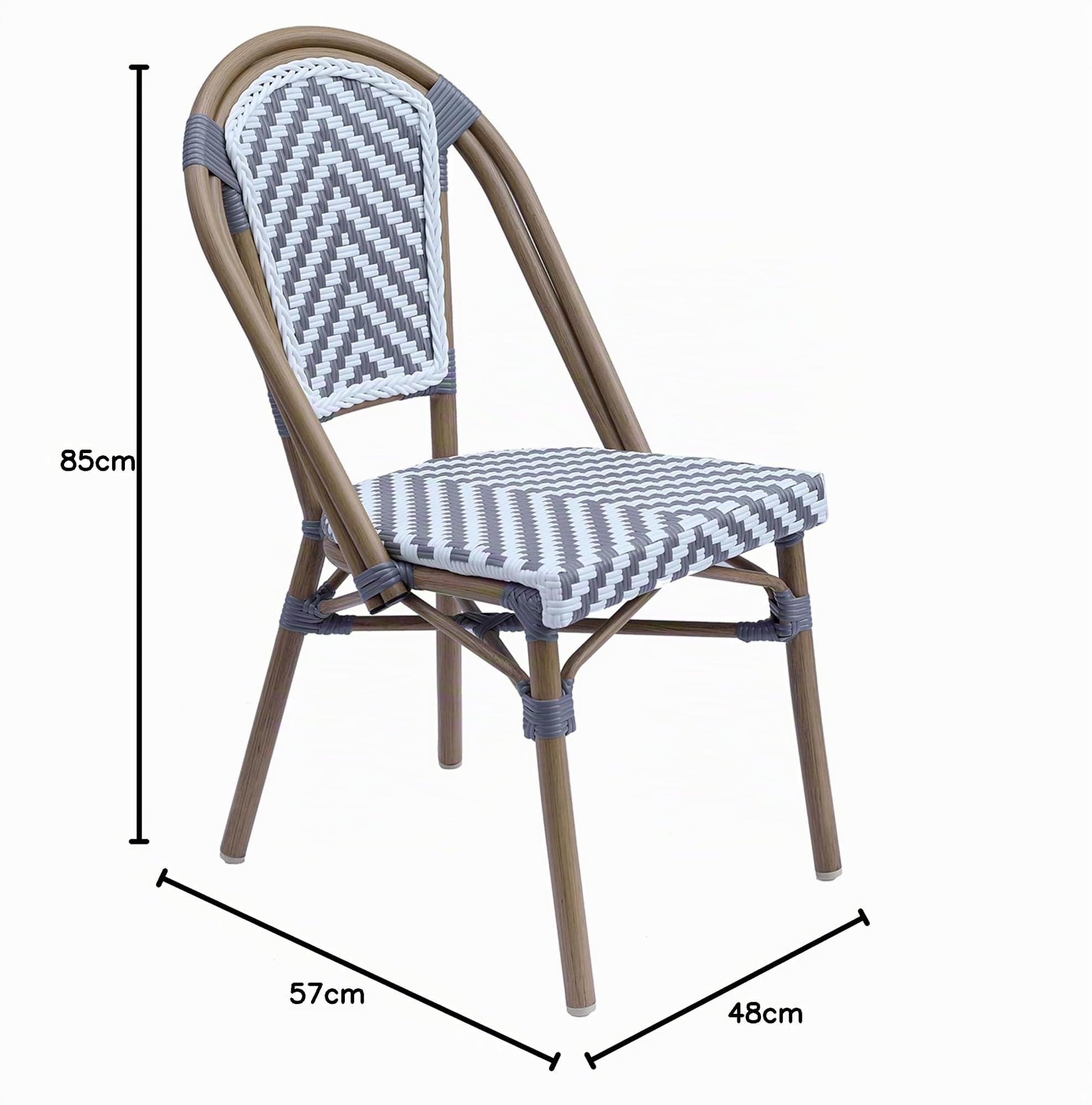 Oviala Chaise de terrasse en Aluminium et rotin synthétique