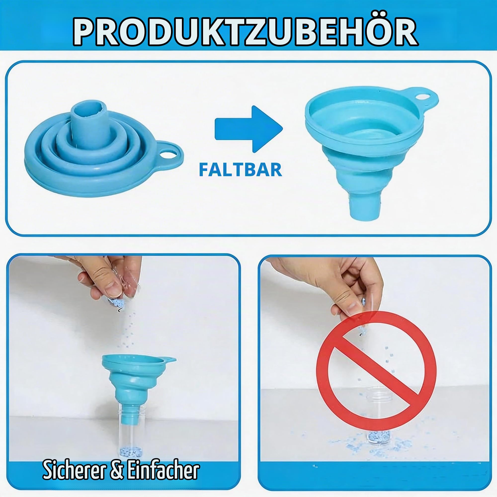 NEWFUN Diamond Painting Koffer, Diamond Painting Aufbewahrung, 240 Stück Diamant Painting Zubehör Boxen mit Koffer Trichter (blue)