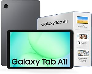 Samsung Galaxy Tab A11, 8.7 ”TFT LCD Display, 4GB RAM, 64GB Storage, Wi-Fi + LTE Tablet | International Version (Grey)
