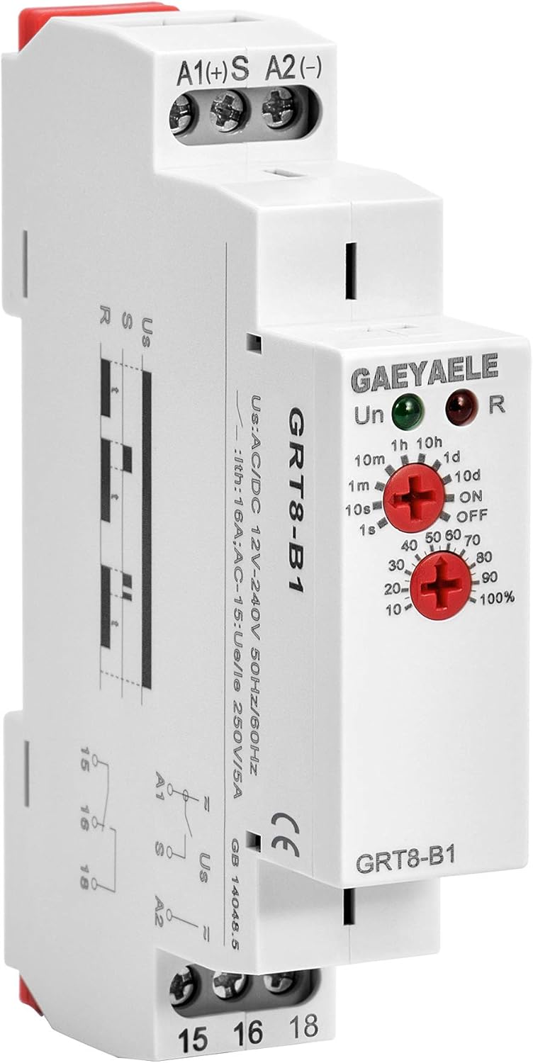 Cikonielf Relais de temps d'arrêt GRT8-B1 Mini Power Off Delay Single