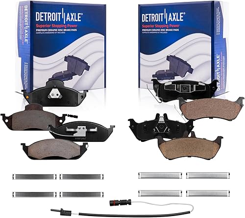 Miniatura 520 de Detroit Axle - Pastillas de Freno Delantero para Ford Fusion Lincoln MKZ Zephyr Mercury Milan Mazda 6, Pastillas de Freno Cerámica Reemplazo