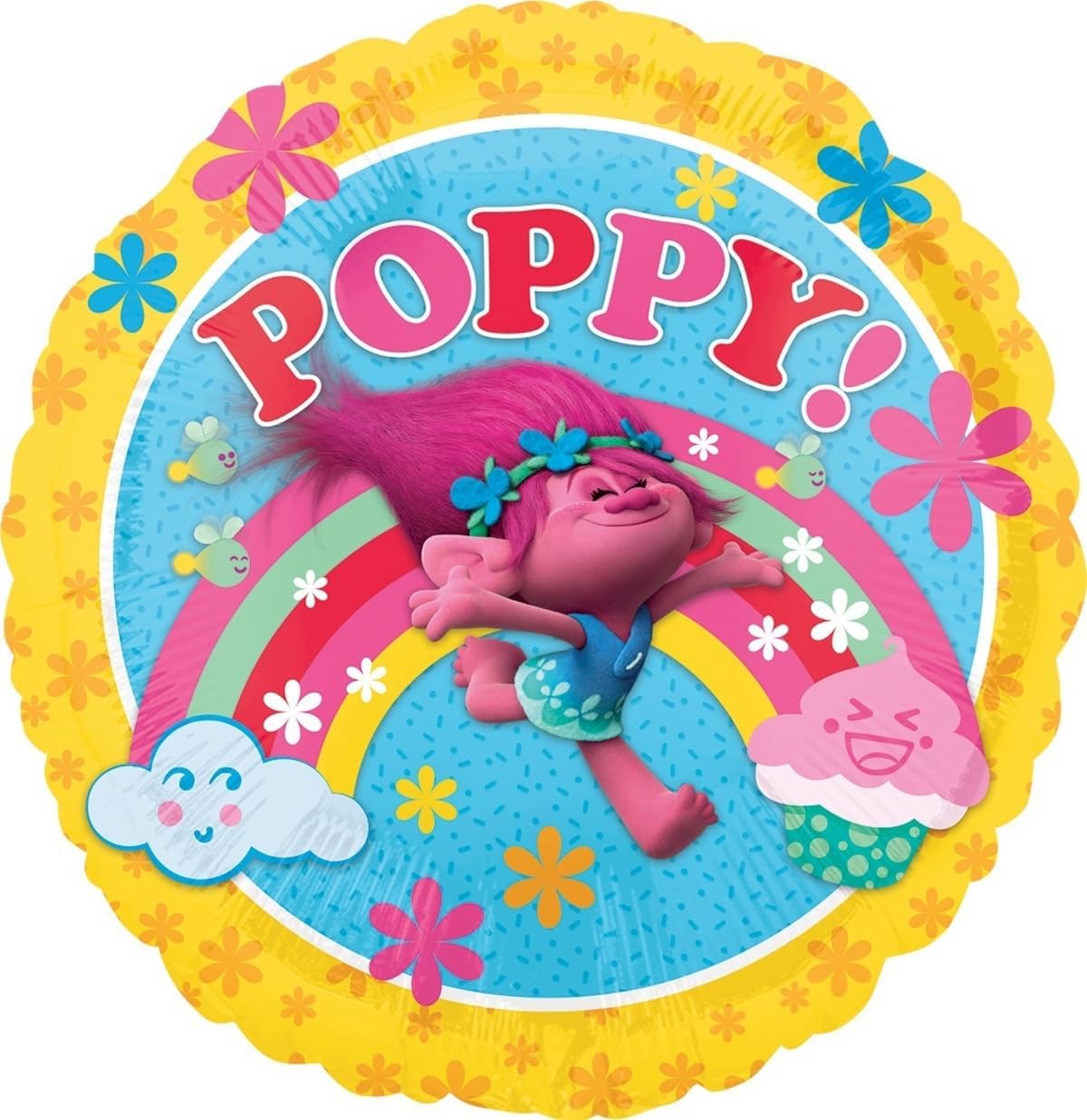 Poppy World Tour 3rd Birthday Party Supplies Trolls 15pc Balloon Bouquet Decorations