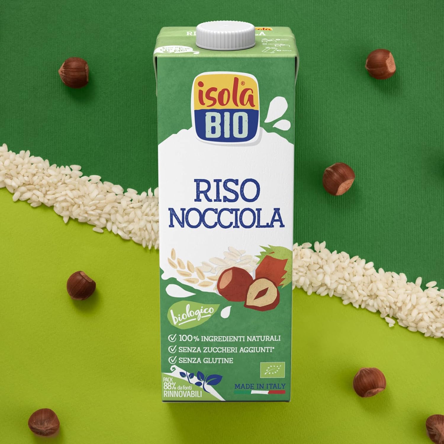 ISOLA BIO Hazelnut-Rice Beverage, 1000 ML