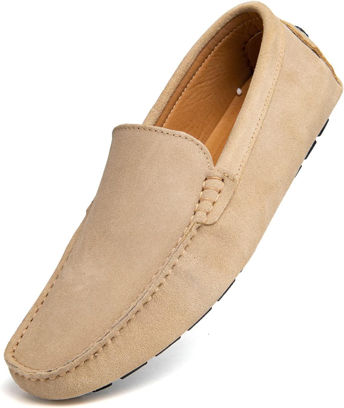 Go Tour Mens Handmade Suede Leather Casual Loafers Shoes - Image 5