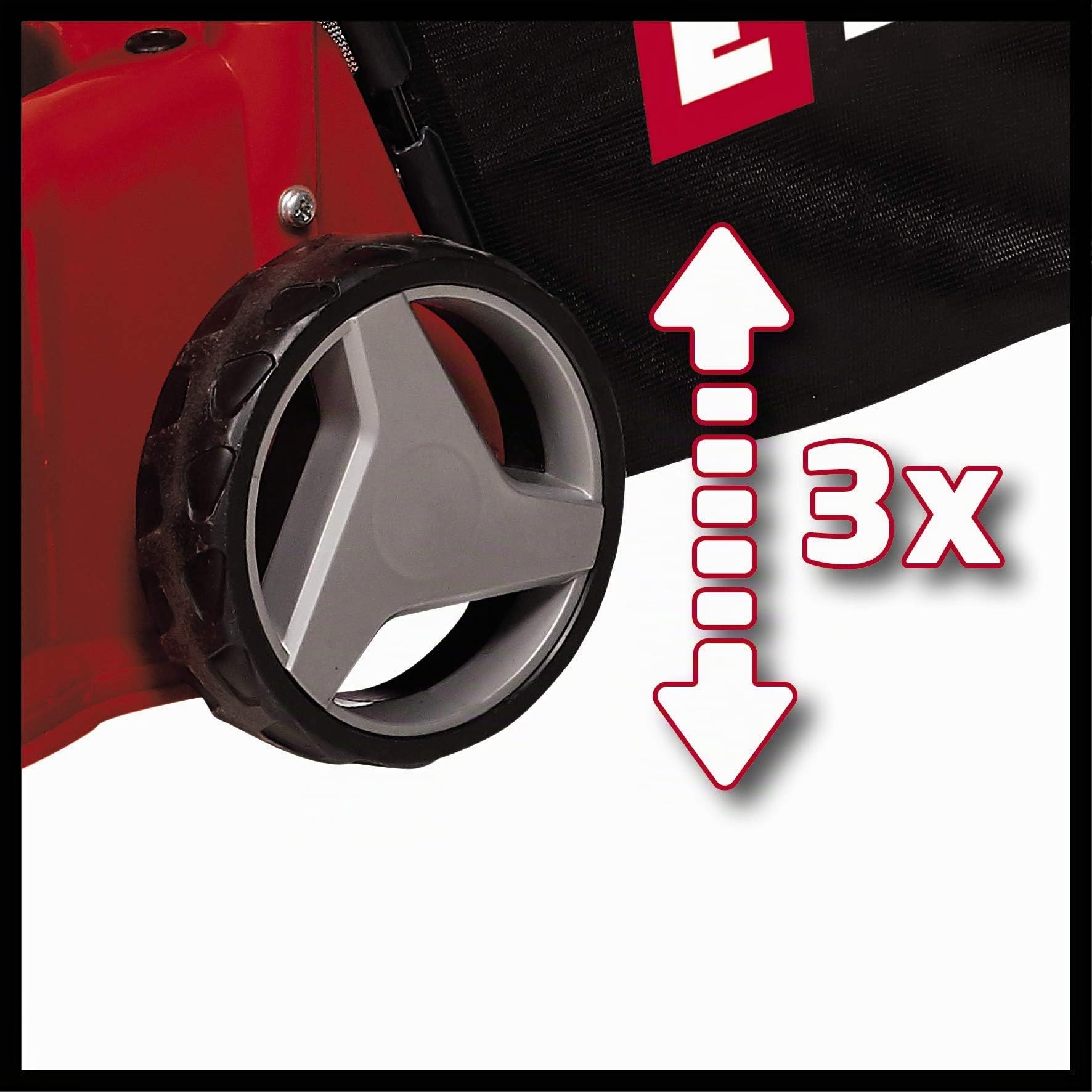 Einhell Tosaerba a benzina GC-PM 40/1 (1,2 kW, regolazione dell'altezza a 3 stadi, alloggiamento in plastica, sacco di raccolta con indicatore del livello di riempimento, per 800 m²)