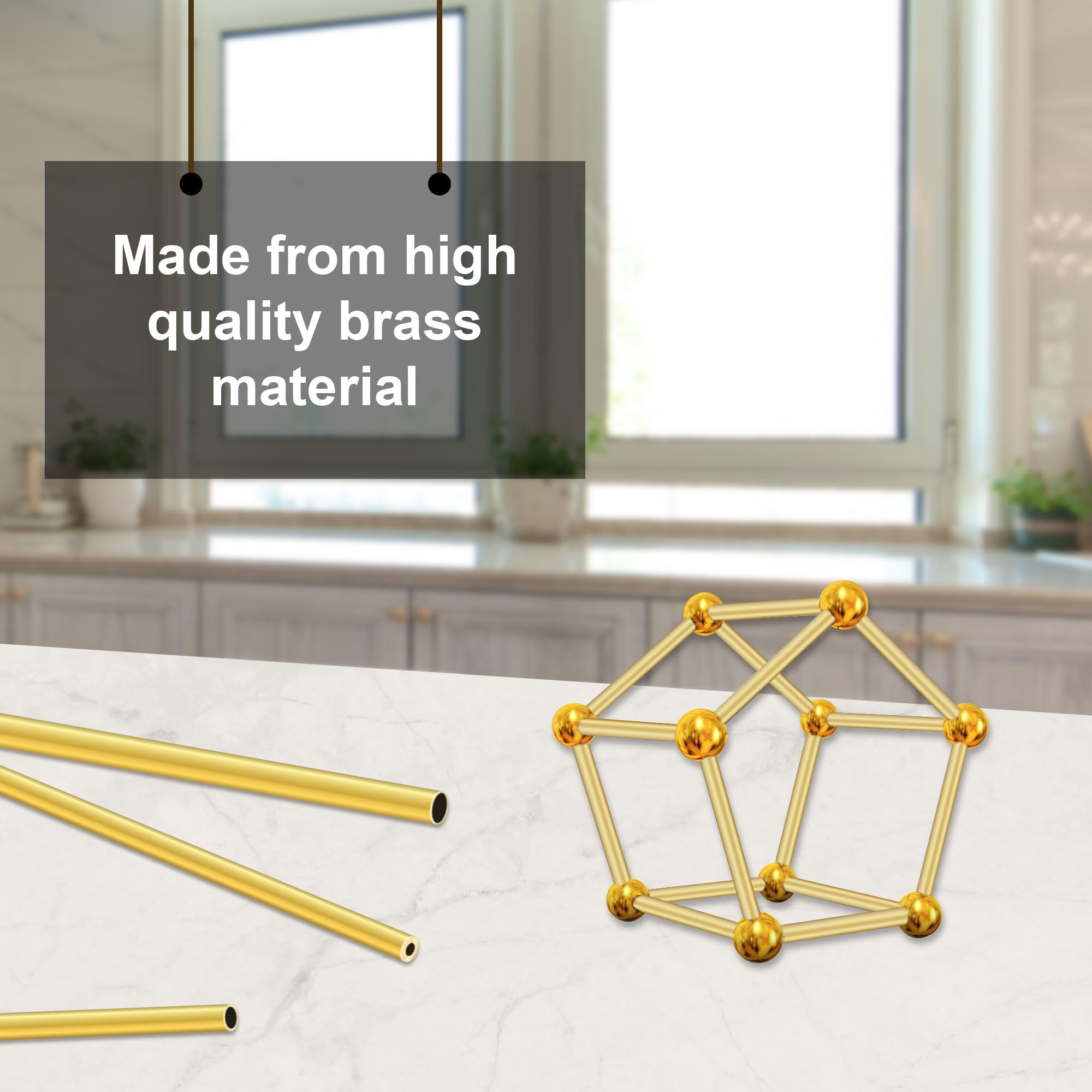 IMeistek Tubo Rotondo In Ottone, Diametro Esterno 3 Mm X - Foto 2