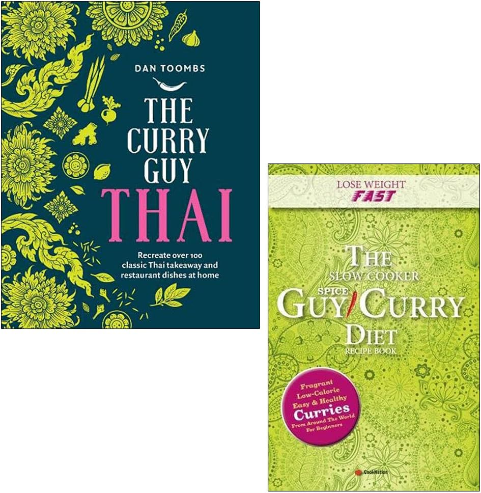 Curry Guy Thai By Dan Toombs & The Slow Cooker Spice-Guy Curry Diet Recipe Book By Iota 2 Books Collection Set