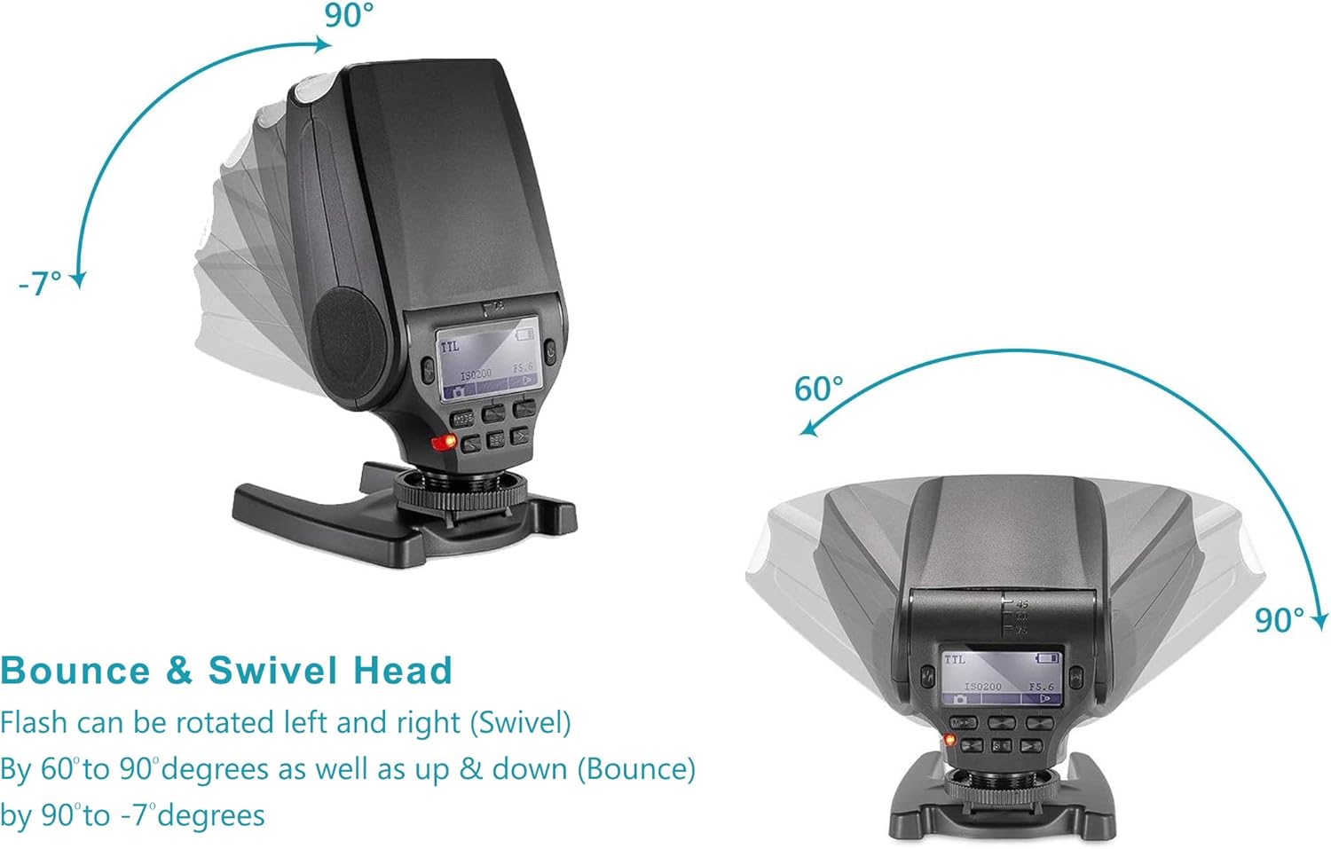 Compact LCD Mult-Function Flash (e-TTL, e-TTL II, M, Multi) for Canon Powershot SX50 HS