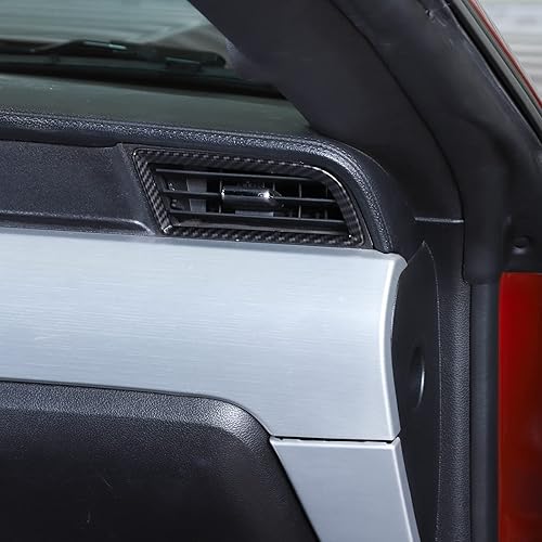 Miniatura 5 de RT-TCZ Cubierta de fibra de carbono para aire acondicionado, accesorios interiores para Ford Mustang 2015 2016 2017 2018 2019 2020 2021, 2 unidades