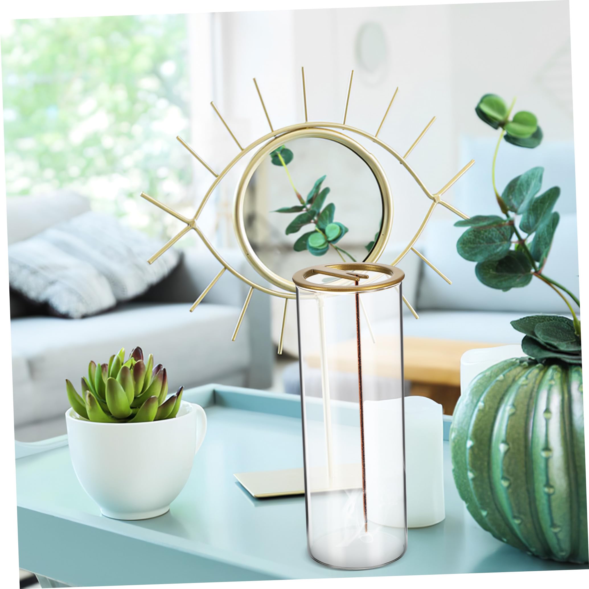 Porta Incienso al Revés de Vidrio Borosilicato 2 Piezas
