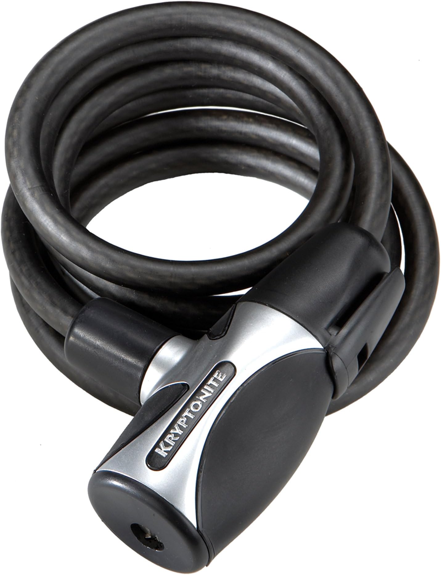 KryptoniteUnisex's Kryptoflex 1018 Coiled Key Cable-Black, 10 mm x 180 cm