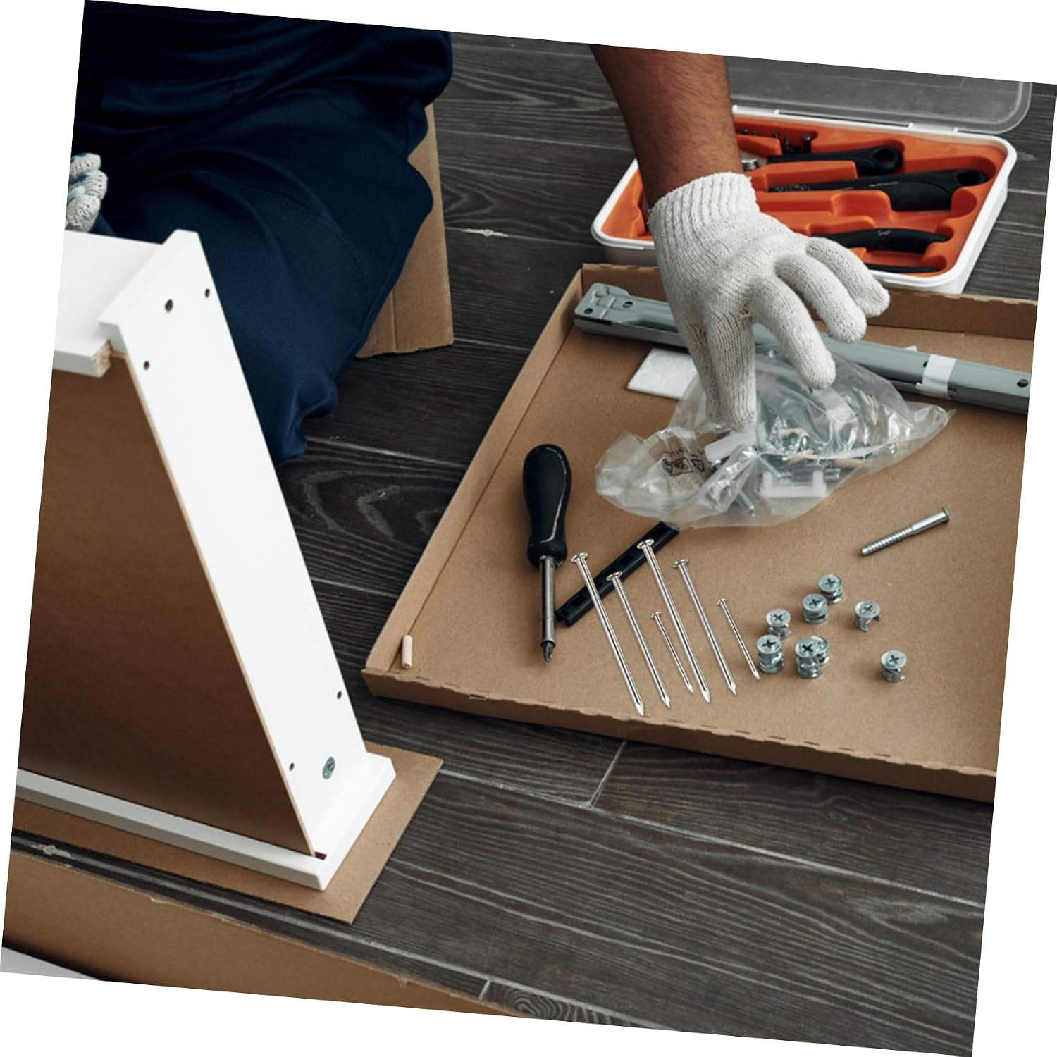 460pcs Stainless Assortment Kit for Woodworking and Home Decor Flat Head Nails for Hanging Pictures DIY Projects and Crafts