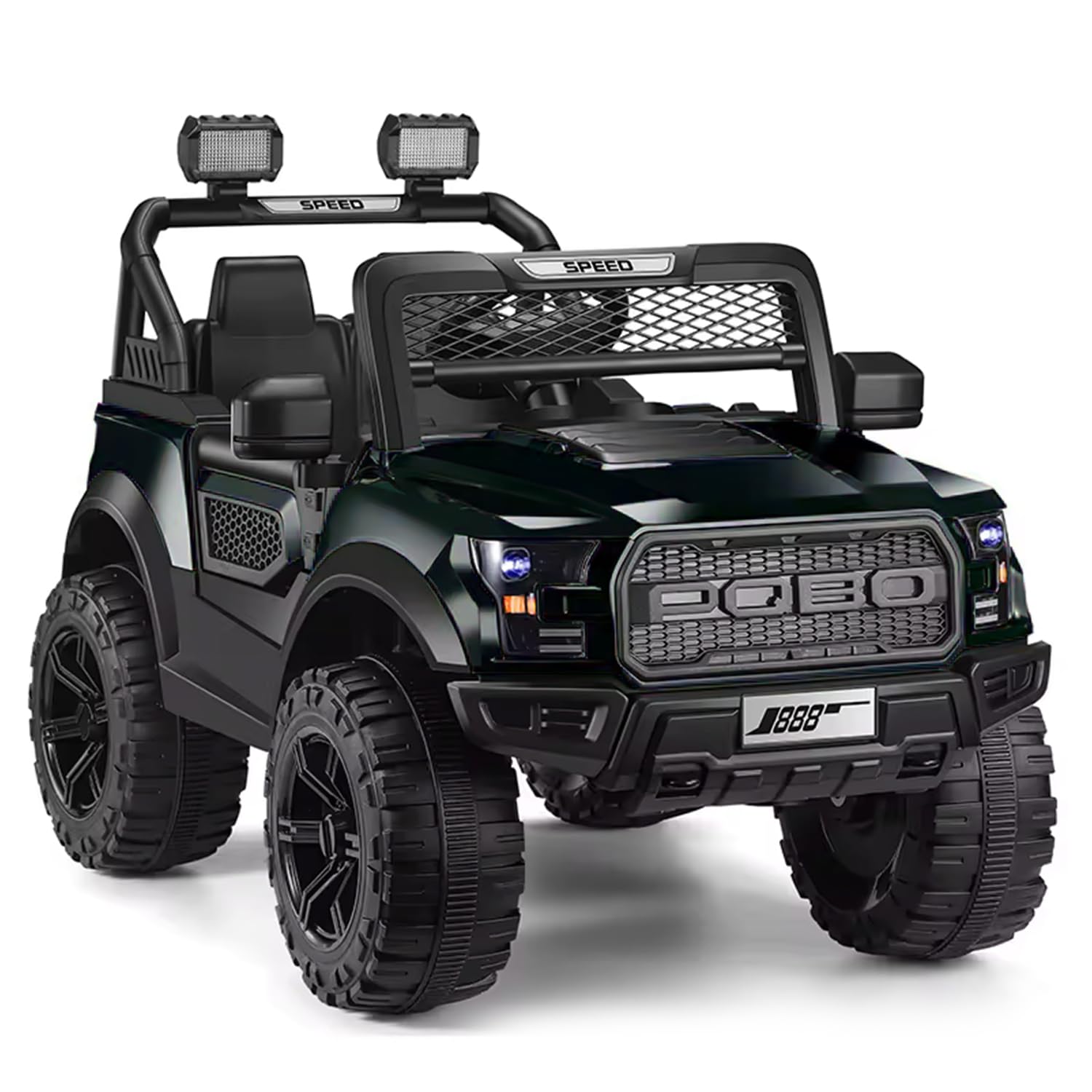 Srecap Kids Ride On Jeep – Battery Operated Electric 4x4 Off-Road Toy Car for Boys and Girls – Remote Control, Music, LED Lights – Safe and Durable Battery Powered Jeep for Kids (Black) (B0CVDPV1MV) Amazon Price History, Amazon Price Tracker