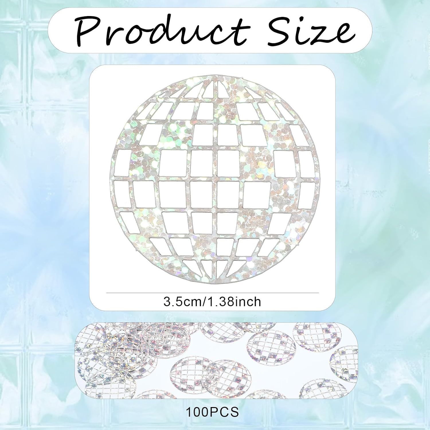 100pcs Mini Disco Ball Decorations, Ymapinc Glitter Disco Themed Party Decor for Bachelorette/70s Theme Parties, Small Table Confetti for Table Decor, 80s Hippie Birthday Supplies