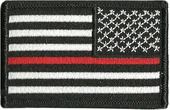 Thin Red Line Flag Tactical Patch - 2"x3"