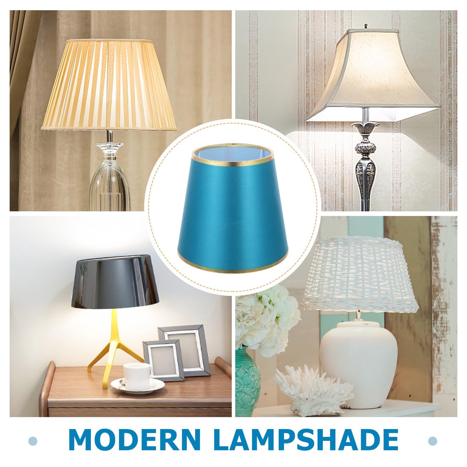 Lampenschirm Rund E27 aus Gewebe, Moderner Ersatz für Tischlampe