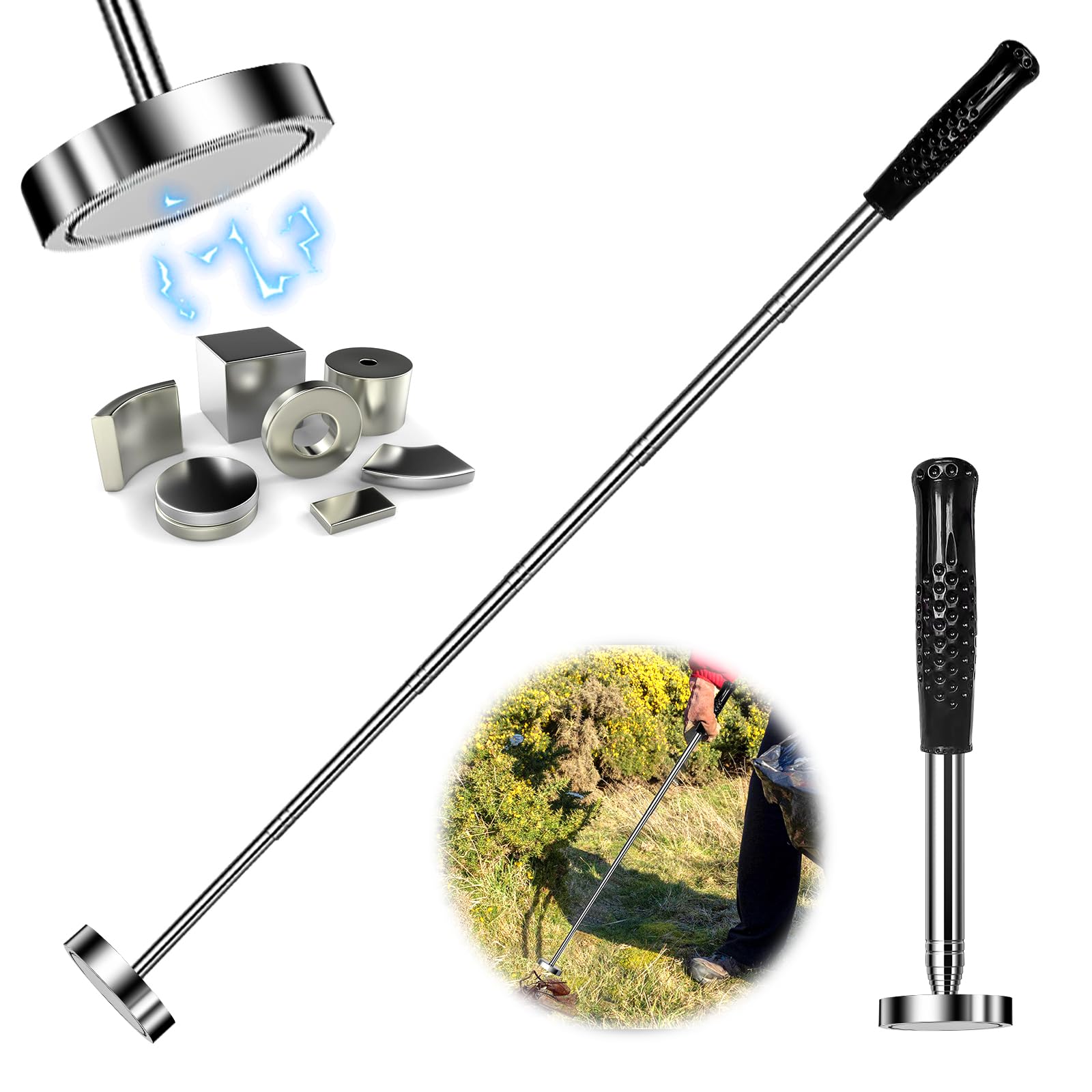 2 Stück Teleskop-Magnetstab – Ausziehbar Bis 64 Cm Für Schrauben & Metallteile