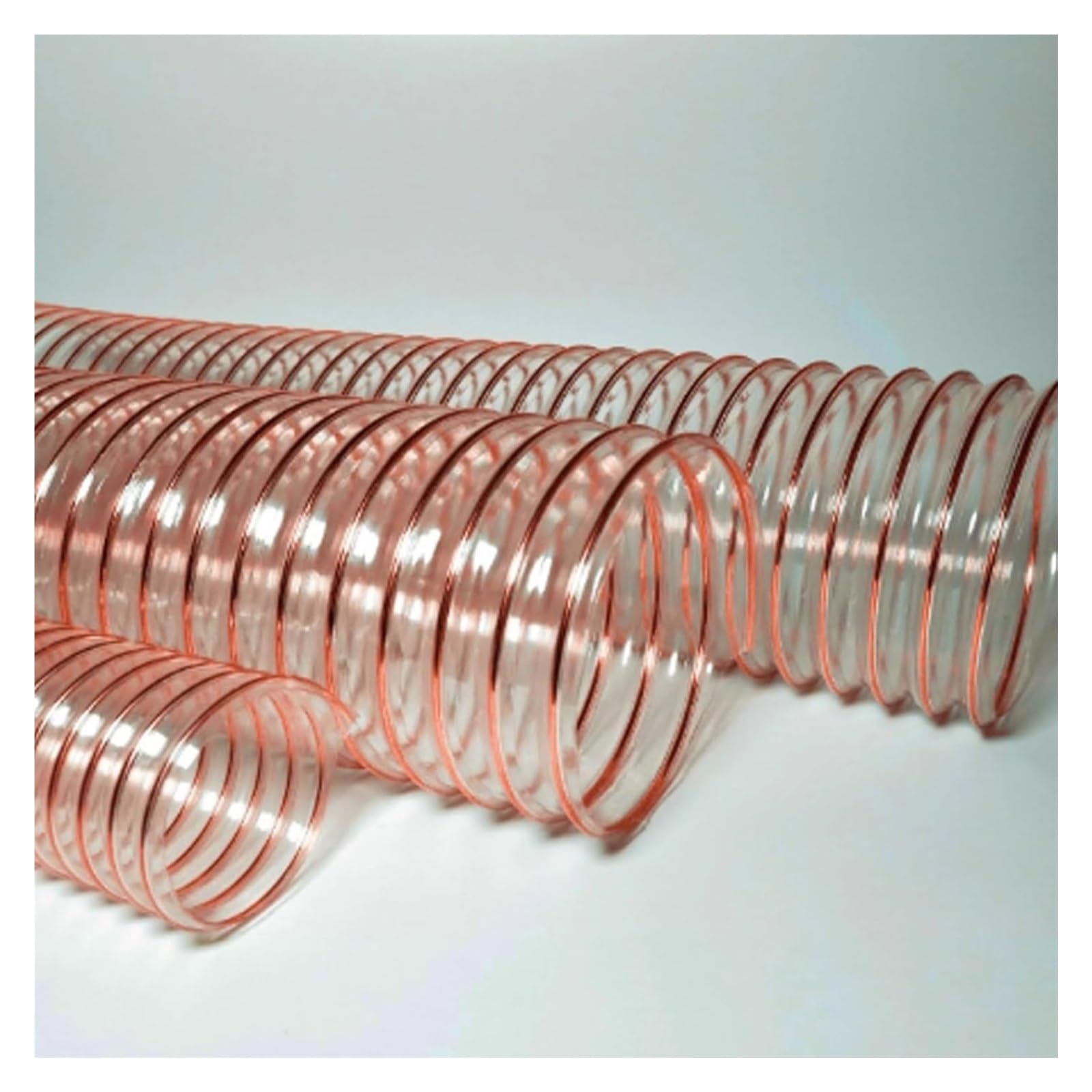 Manguera De Aspiración De Polvo Al Vacío Transparente Flexible | Tubo En Espiral Transparente De Poliuretano PU, Espesor De Pared 1,5 Mm(170mm(1m))