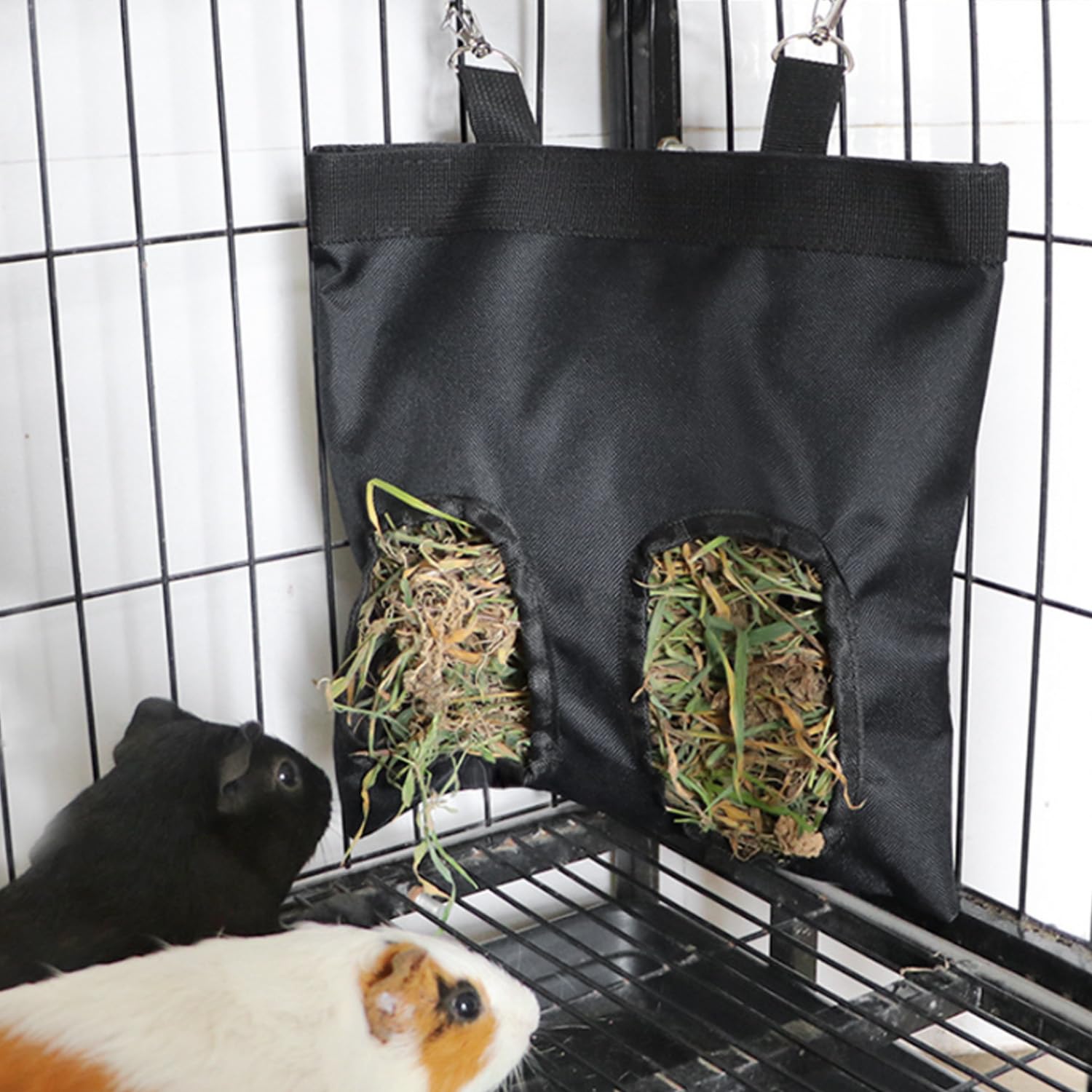 2 Pièces Sac d'alimentation De Lapin, Sac d'alimentation Suspendu, Sac d'alimentation en Tissu, Sac d'alimentation De Foin, Fournitures pour Animaux De Compagnie.