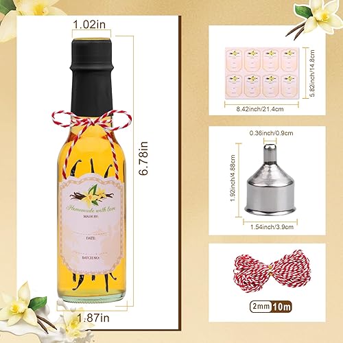 Vista 27 de Encheng Paquete de 35 botellas de salsa picante de 5 onzas con tapas, botellas de vidrio Woozy con insertos de gotero y cápsulas retráctiles, Negro