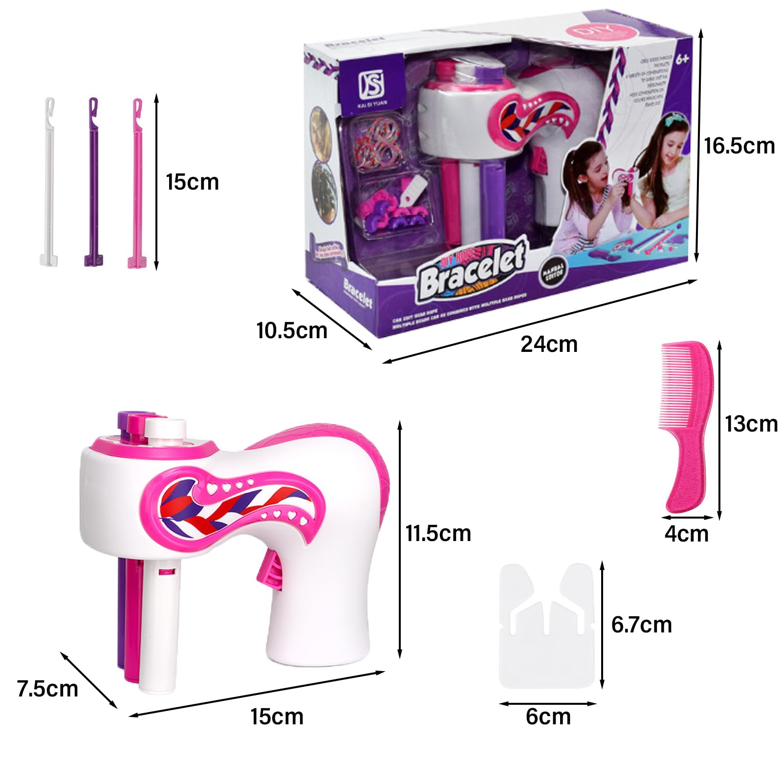 Automatic Hair Braider Elektrischer Hair Bedazzler Kit Weihnachten Automatische Haarflechtmaschine DIY Braiding Device Haarflechter Magisches Haare Flechten