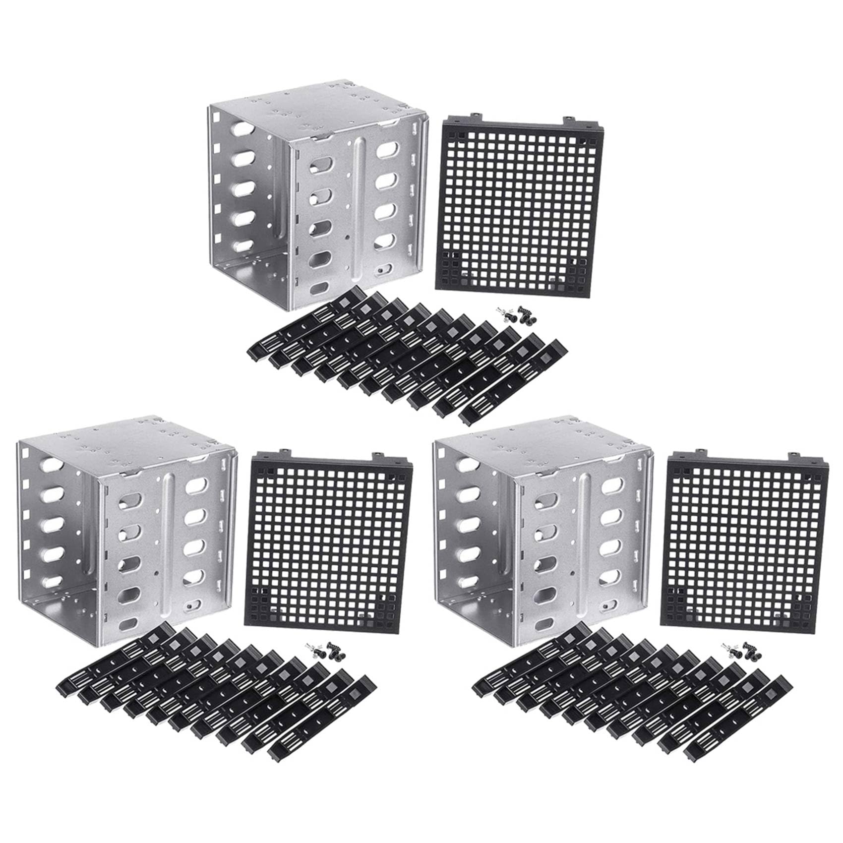Lot de 3 boîtiers de disques durs SATA HDD de 5,25" à 5" x 3,5"